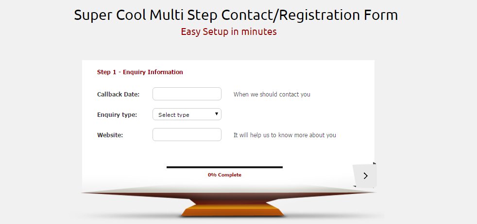 multi step registration form php